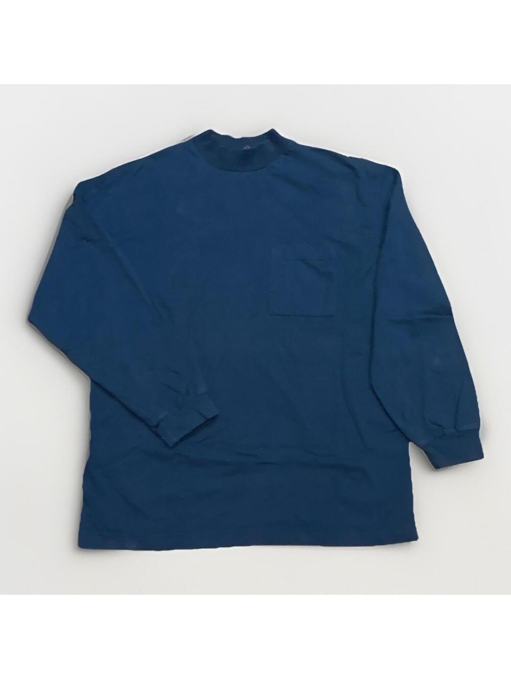 Gitano Men's Vintage 90s Blue Crew Neck Pullover Sweatshirt,